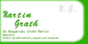 martin grath business card